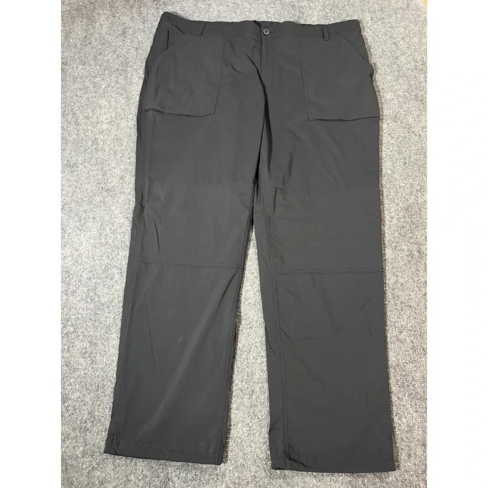 REI Co-op Pants Womens 20W Black Nylon Hiking Elastic Waist Travel Outdoor - Picture 1 of 10